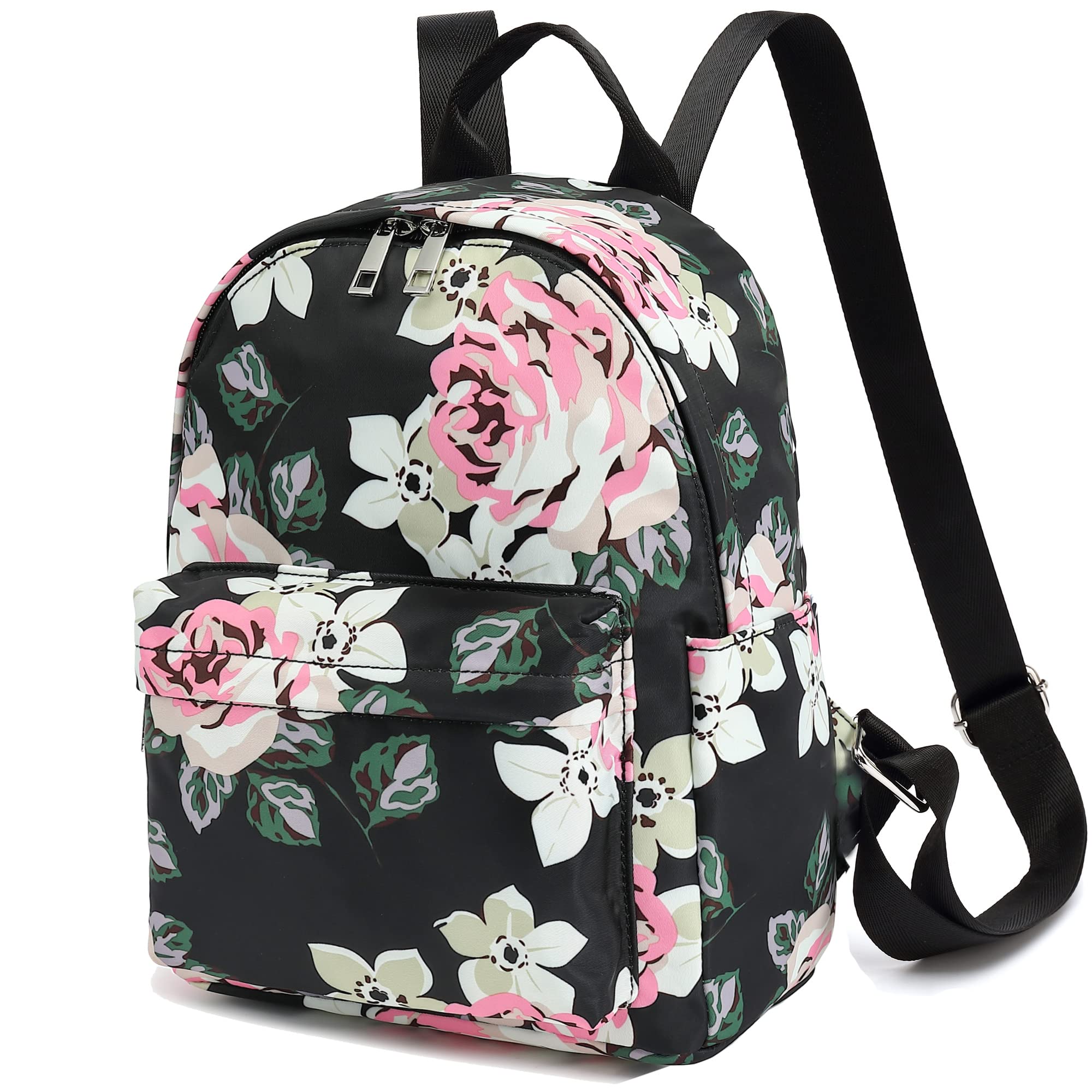 Yusudan Mini Backpack for Women Girls,Flower Small Backpack Purse for Teens Kids School Travel (Floral)