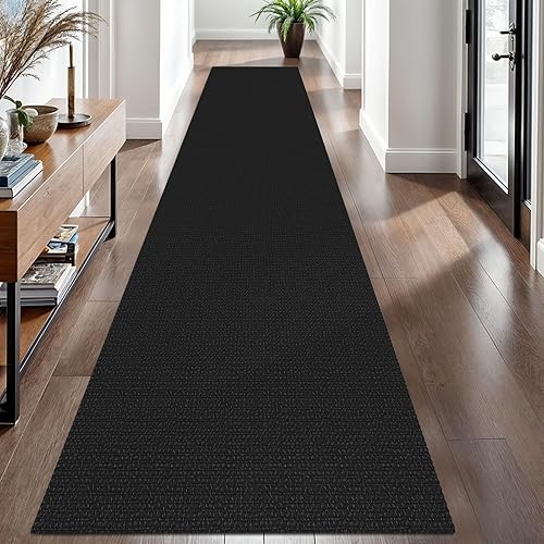 Vista 176 de EARTHALL - Tapete tejido lavable con parte trasera de goma, tapete trenzado de algodón antideslizante para interiores para entrada, pasillo, cocina