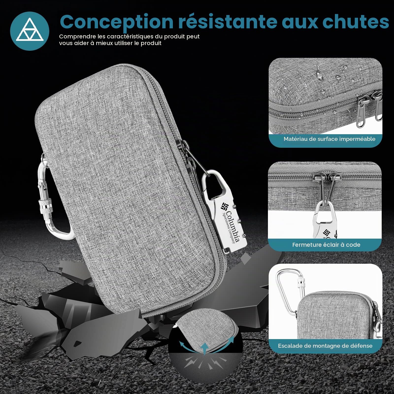 Kit d'accessoires 7 en 1 pour Insta360 X3 Étui en silicone Protection d'objectif Film de protection d'écran Sac de transport extérieur