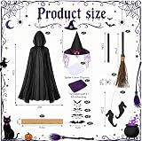 LFUTARI 34 Pcs Halloween Porch Witches Broom – Complete thirty four piece holiday decor set