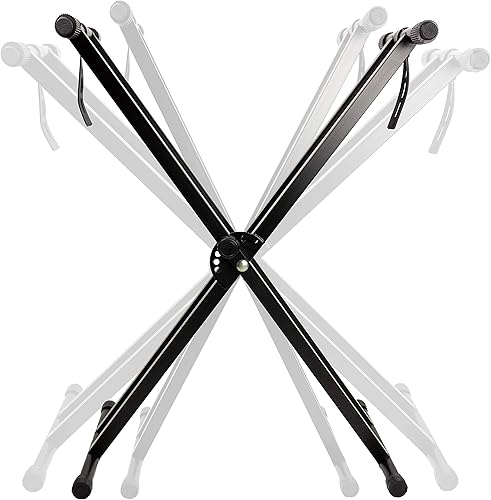 Miniatura 24 de Taburete resistente RockJam Xfinity con doble X para piano, premontado, con correas de bloqueo