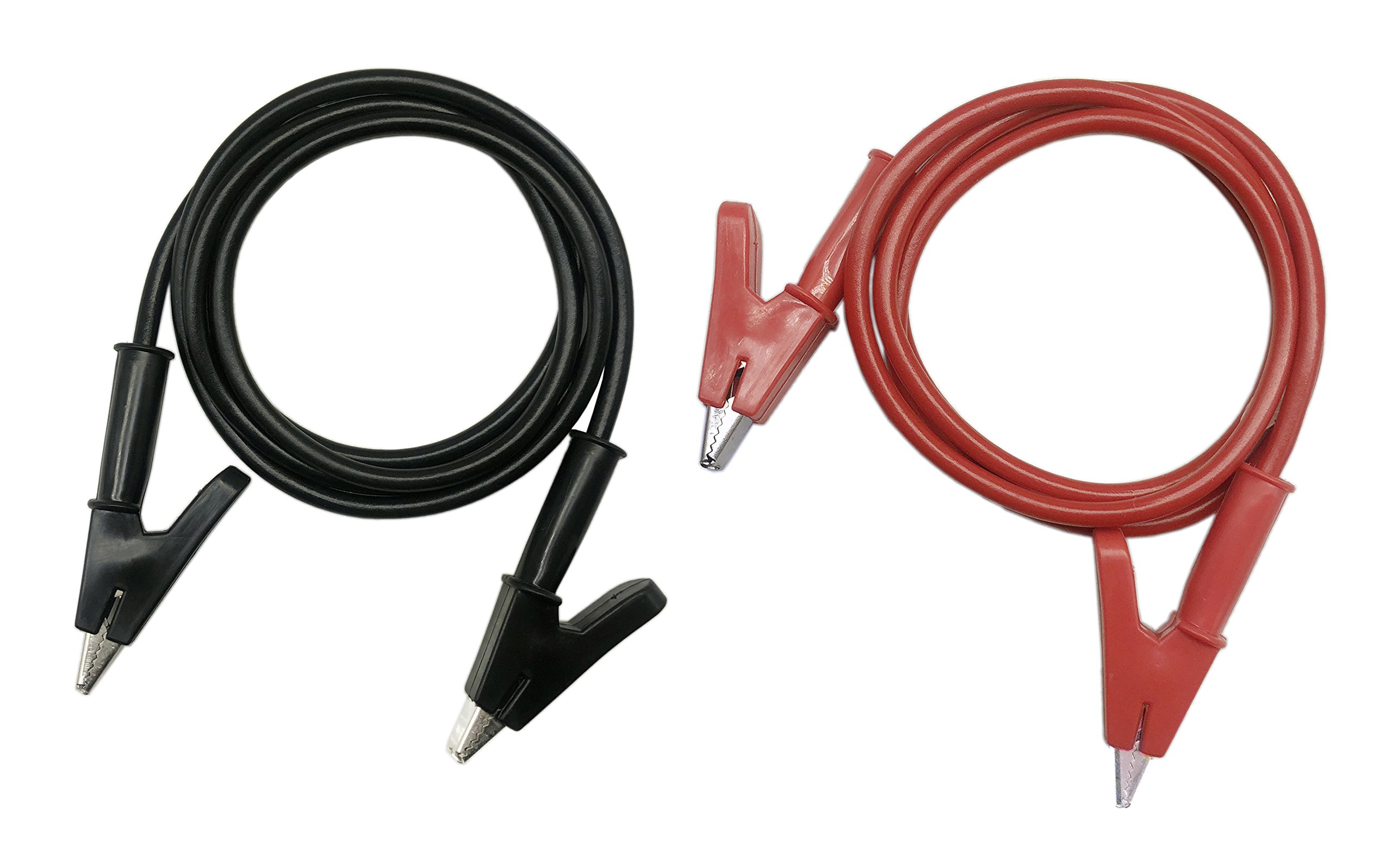 Amazon.co.jp: CERRXIAN 1mワニ口をワニ口クリップに挟む電気器