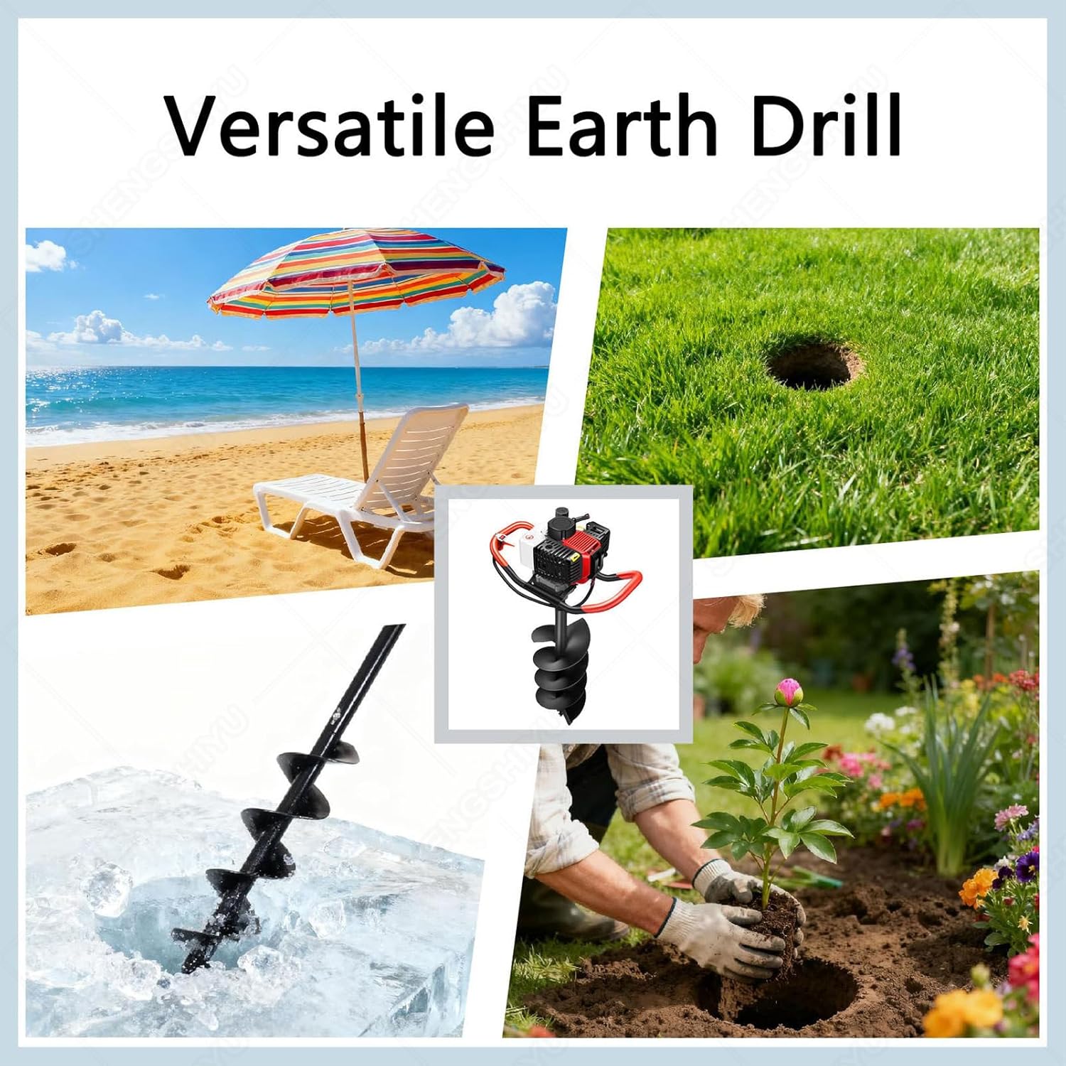 Heavy-Duty 4-Stroke Post Hole Digger – Powerful Engine for Fencing, Gardening, Landscaping & DIY Projects – Durable, Efficient Tool for Easy Digging