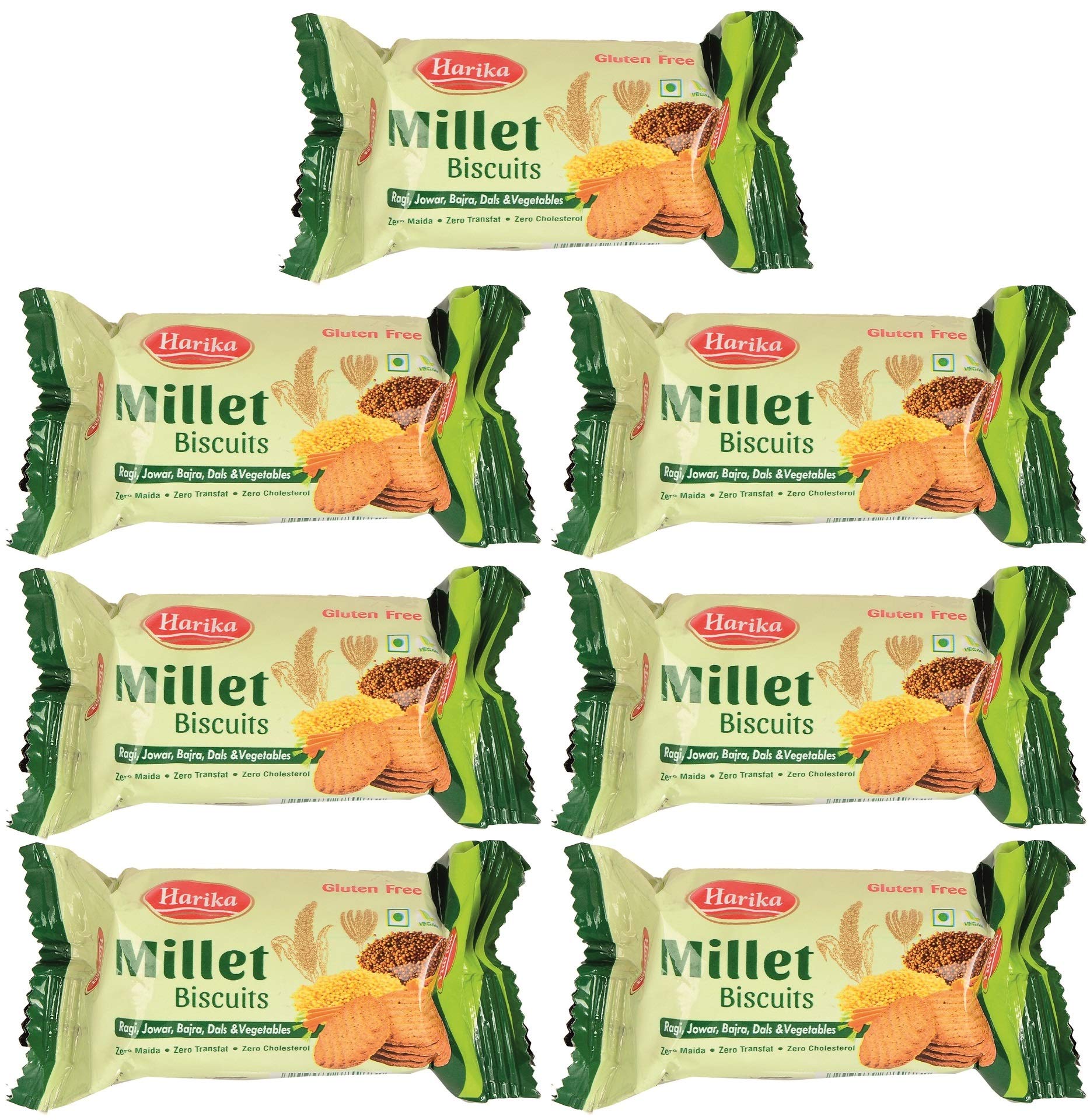 Harika Millet Biscuit (Ragi, Jowar, Bajra) Gluten Free [Combo Pack 7 * 40gms] (B082WJYN2Z) Amazon Price History, Amazon Price Tracker