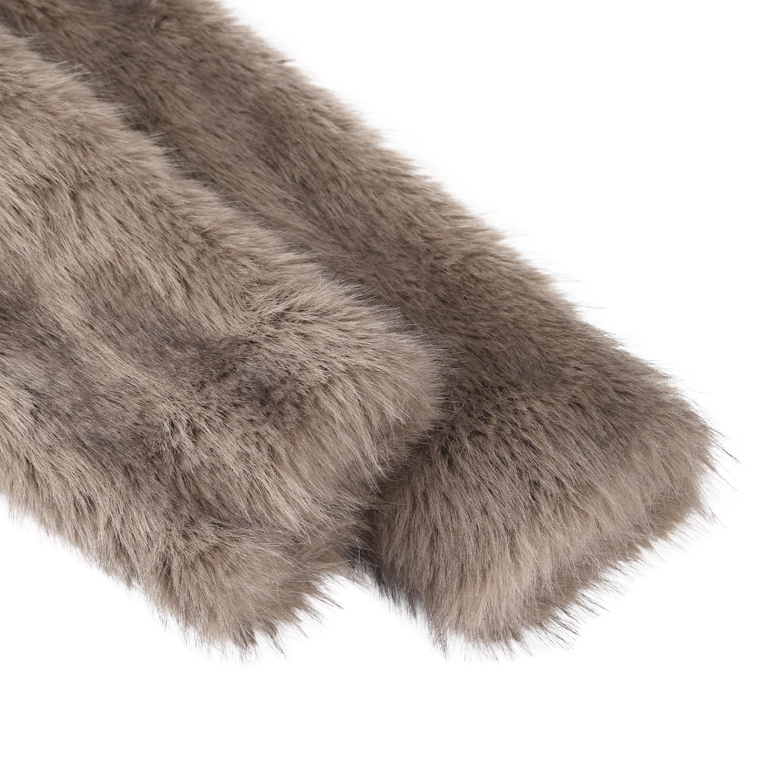 Amazhiyu Cappotto da donna in finta pelliccia, aperto sul davanti, invernale, a maniche lunghe, girocollo, caldo cardigan