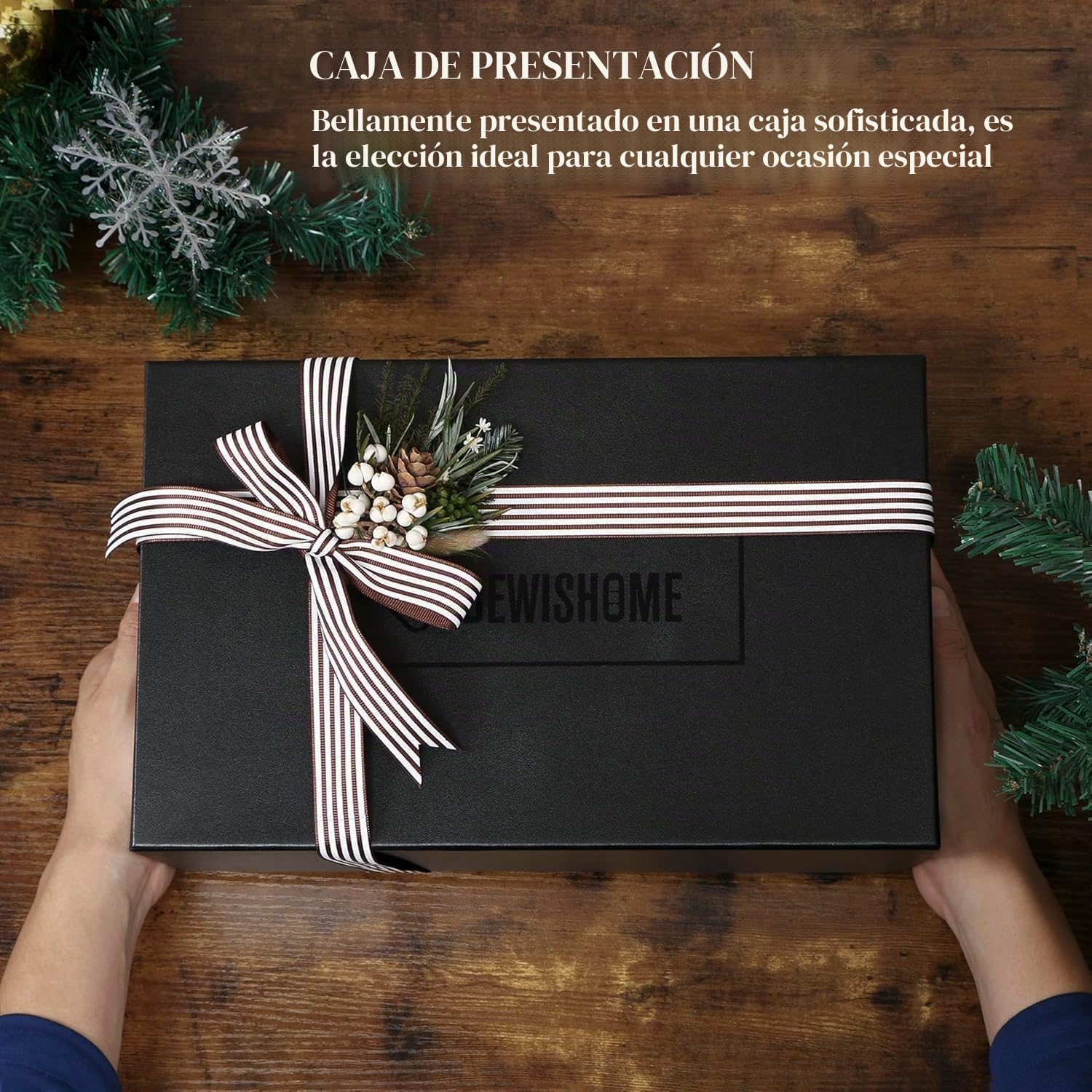 BEWISHOME Caja Giratoria para Relojes Automáticos con Luz LED, 4 Cajas y 6 Compartimentos, Motor Silencioso, Watch Winder ESYQ01Y