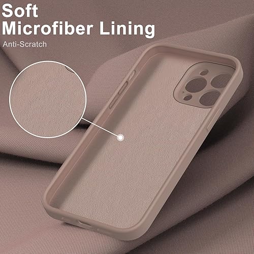 Miniatura 4 de Goodon Funda diseñada para iPhone 13 Pro con protector de pantalla, funda de silicona de ajuste delgado, forro de microfibra suave, funda protectora