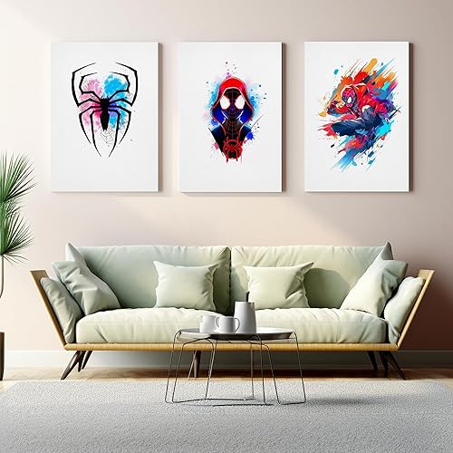 Miniatura 2 de MAVIS PRINT Juego de arte de pared en lienzo de pintura de 3 a 16 x 24 pulgadas, impresión HD y marco de madera, decoración moderna de pared para