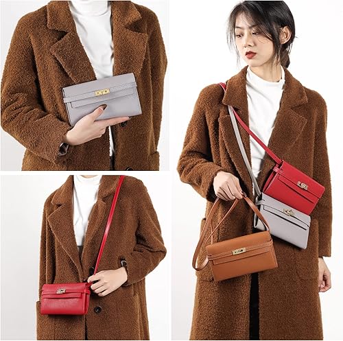 Miniatura 3 de POPSEWING Kit de bricolaje de cartera larga de diseñador para mujer, kit de fabricación de bolso de cuero, kit de costura de cuero cosido a mano