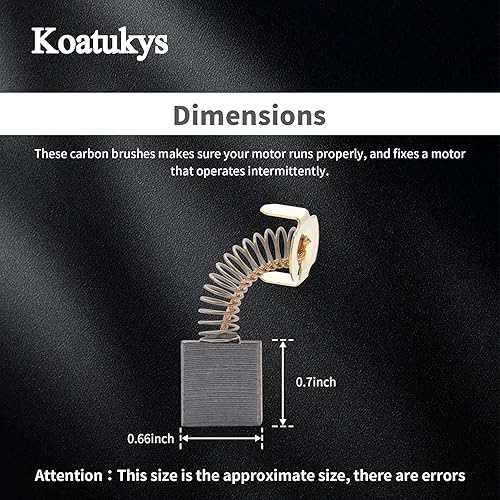 Miniatura 3 de 816768 Cepillo de carbono para sierra de mesa Ridgid Craftsman R4510 R45101 MS1250 MS12501 Sierra de mesasierra ingletadora Motores eléctricos