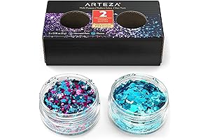 Arteza Glitter Shaker Jars - Set of 54 Chunky Glitter in Mermaid...