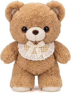 YUKOUQIAN Bear Stuffed Animal Cute Plush Doll Toy 8 inch for Girls Boys Christmas(Moka Bear)