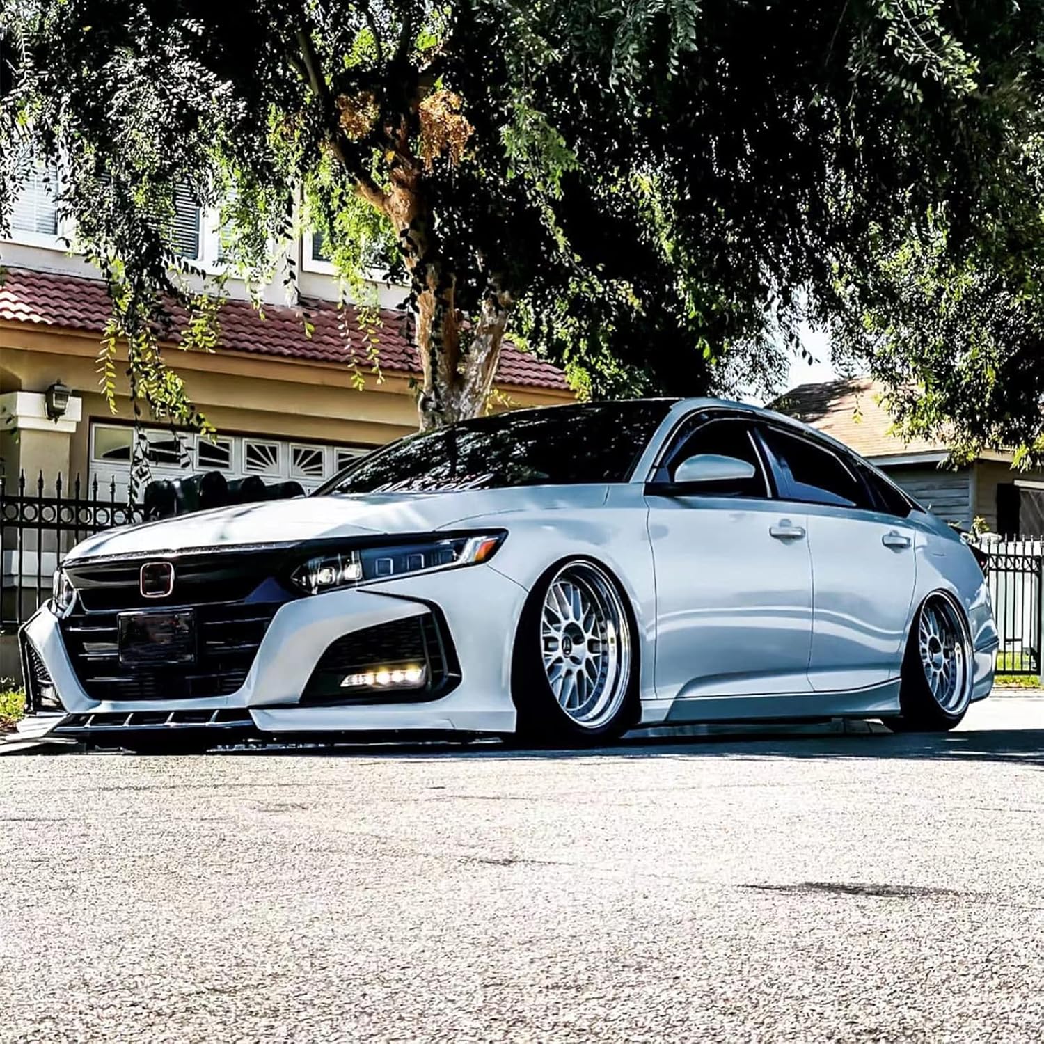 Front Bumper Surround Molding Cover Trim For Honda Accord 10th 2018-2021 YOFER White