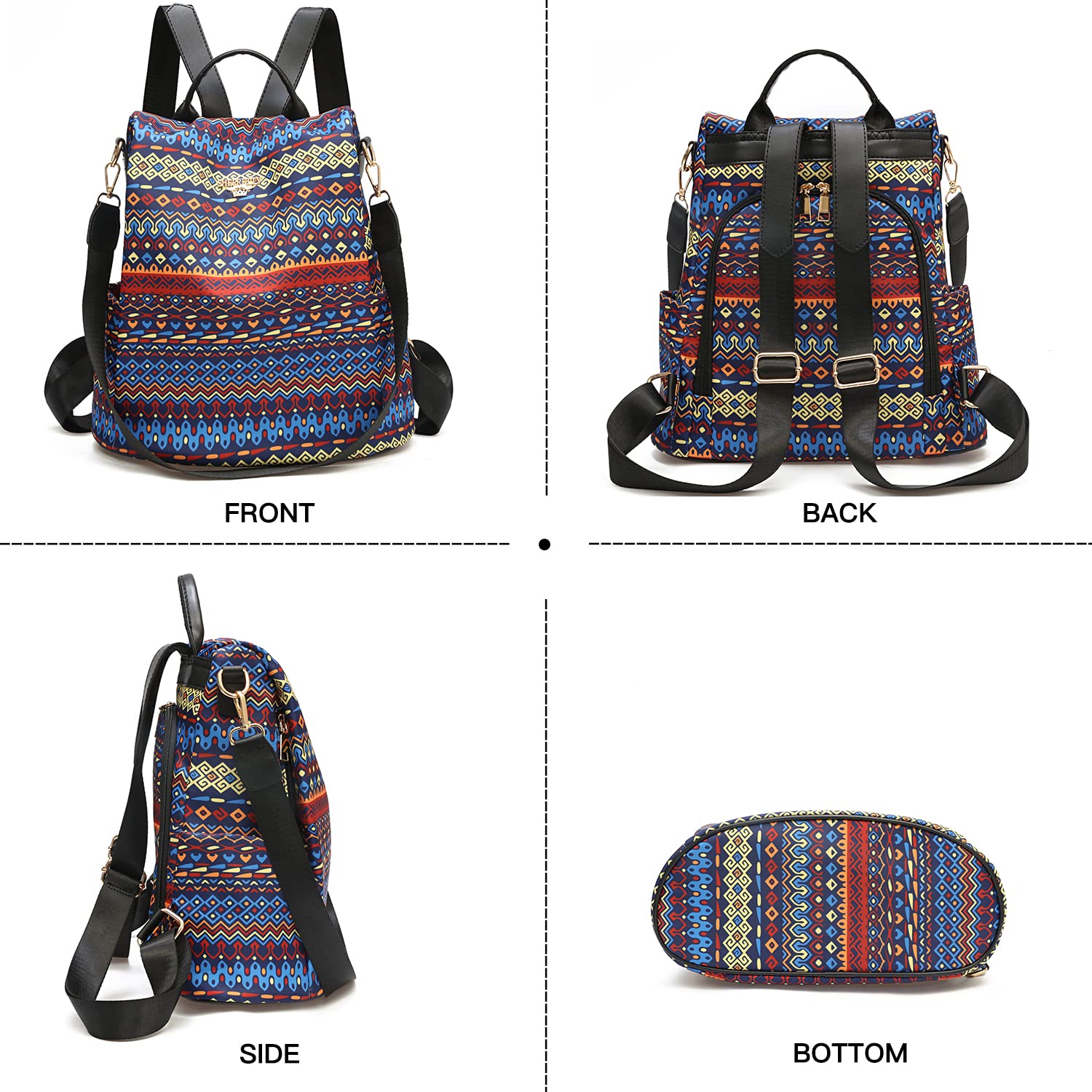 shepretty Zaino piccolo da donna Zaino Donna Borsa pelle Impermeabile casual borsetta