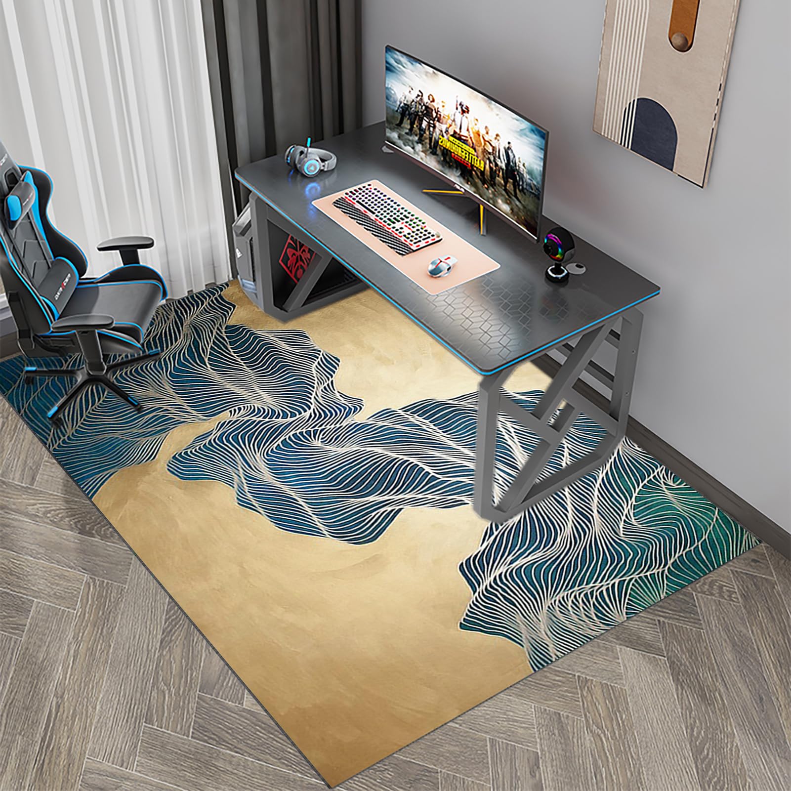 Tappeto Per Sedia Da Ufficio/gaming 120x140 Cm - Protettivo Per Parquet, Piastrelle, Moquette, Antiscivolo