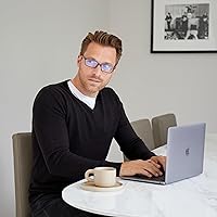 Vista 3 de OPULIZE SEE Reading Glasses with Blue Light Blocking for Women and Men, Narrow Frame, Spring Hinges, Computer Gaming Glasses