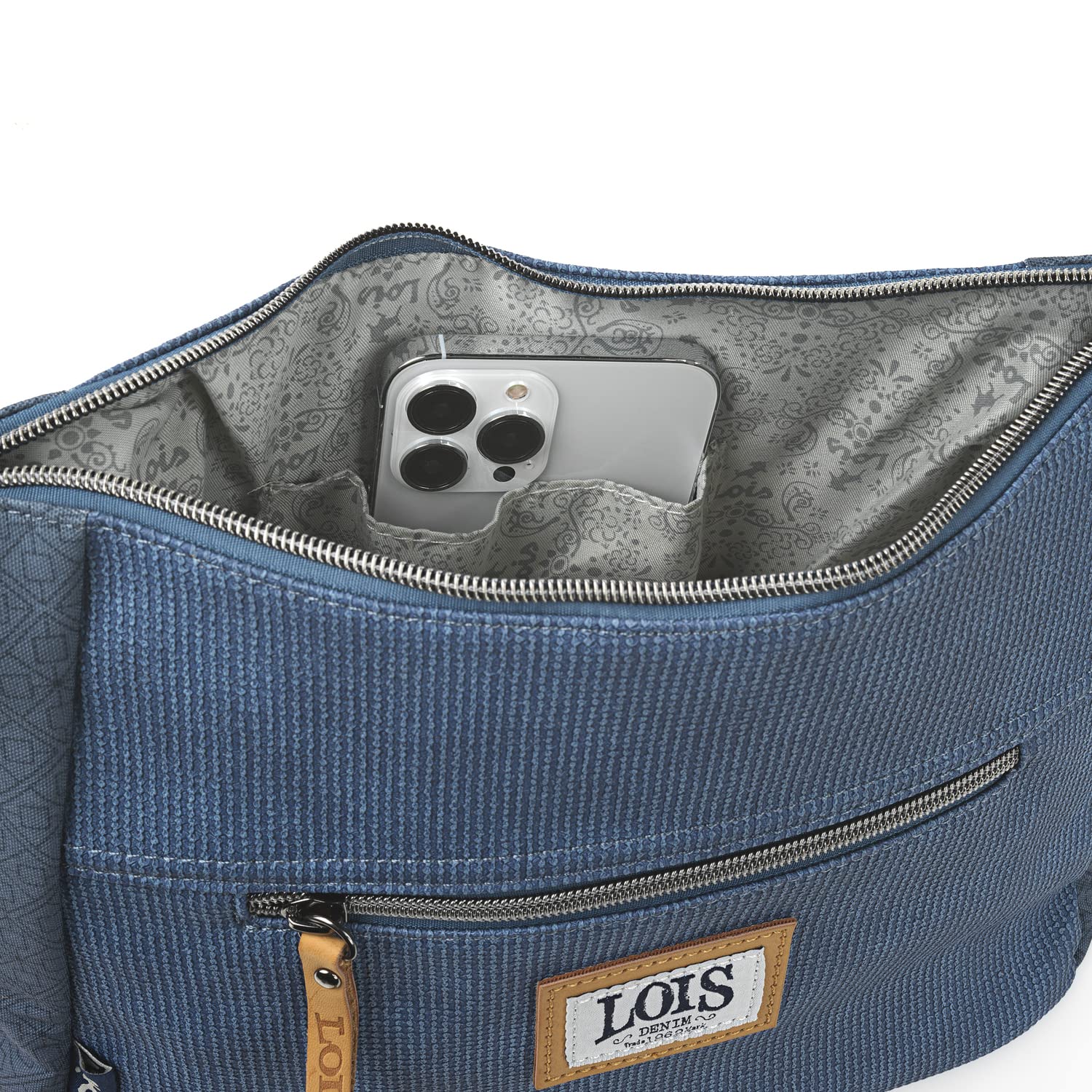 Lois - Bolso Bandolera Mujer - Bolso Mujer Pequeño de Marca - Bolsos Bandolera Mujer de Lona/PU - Bolso Mujer Bandolera de Uso Diario - Bolso Pequeño Mujer Casuales