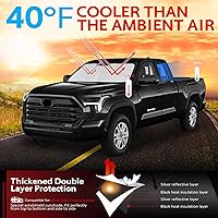 Vista 70 de KAYZT Parasol para parabrisas para Toyota Tacoma 2016-2025, plegable, accesorios de ajuste personalizado para ventana delantera