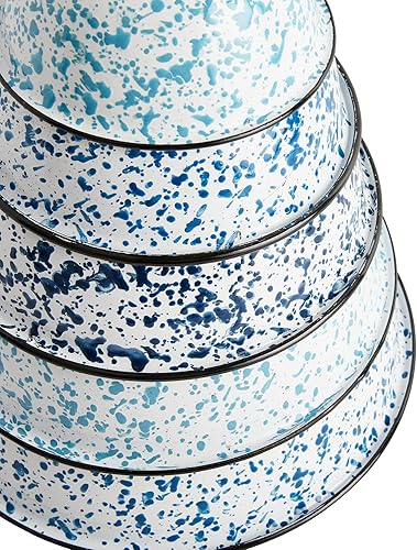 Miniatura 5 de Creative Co-Op Juego de 5 cuencos azules para salpicaduras