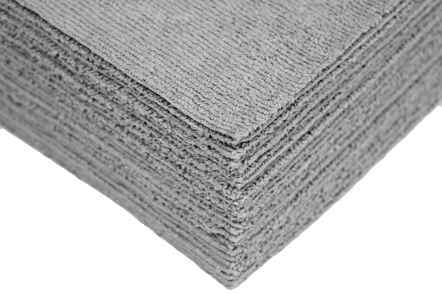 Udderly Clean Cleaning Microfiber Towels Ultra Cut 12 X 12 Inches, Silver, 25 Pack