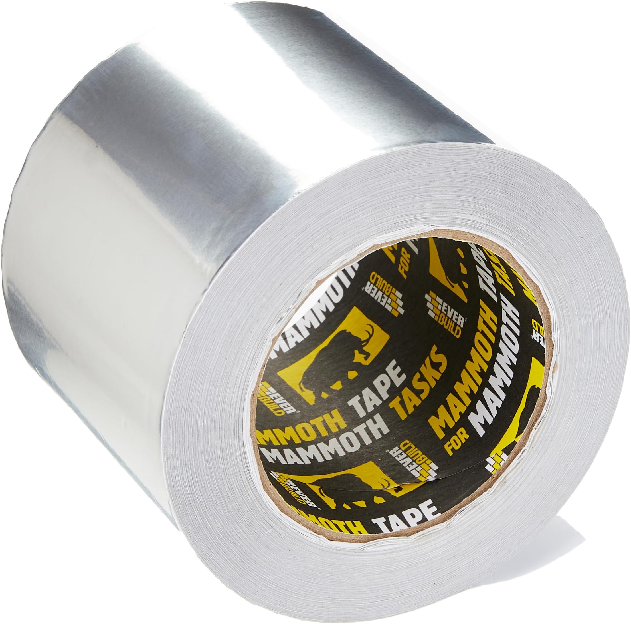 Everbuild Mammoth Aluminium Tape | Heat and Light Reflective Aluminium Foil Tape for Protecting Wires and Pipes - Silver - 100mm x 45m