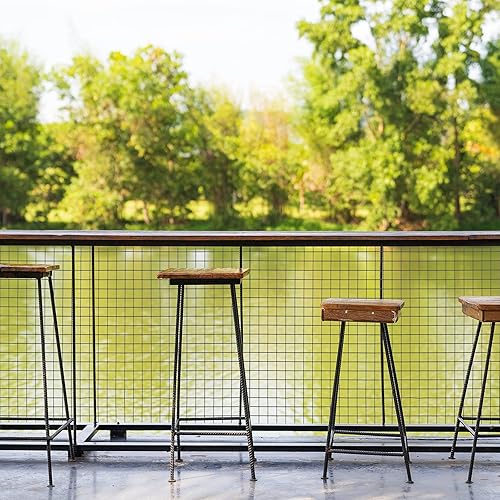 Miniatura 3 de Goplus Tela de hardware, malla de alambre soldada con revestimiento de vinilo negro de 24 pulgadas x 50 pies, rejilla de 1.5 pulgadas x 1.5