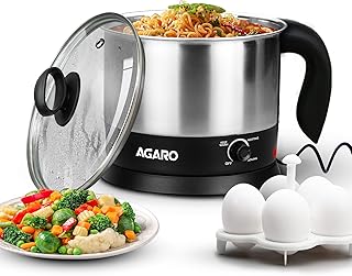AGARO Esteem Electric Multipurpose Kettle 1.2L, 600W, with Stainless Steel Body, Egg Rack, Grill Rack, 3 Heating Modes & R Price In India