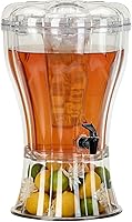 Buddeez 3.5 Gallon Clear Tritan Beverage Dispenser with Removable Ice Cone, Drip-Free Spigot & Stand - Unbreakable Party Punch Dispenser