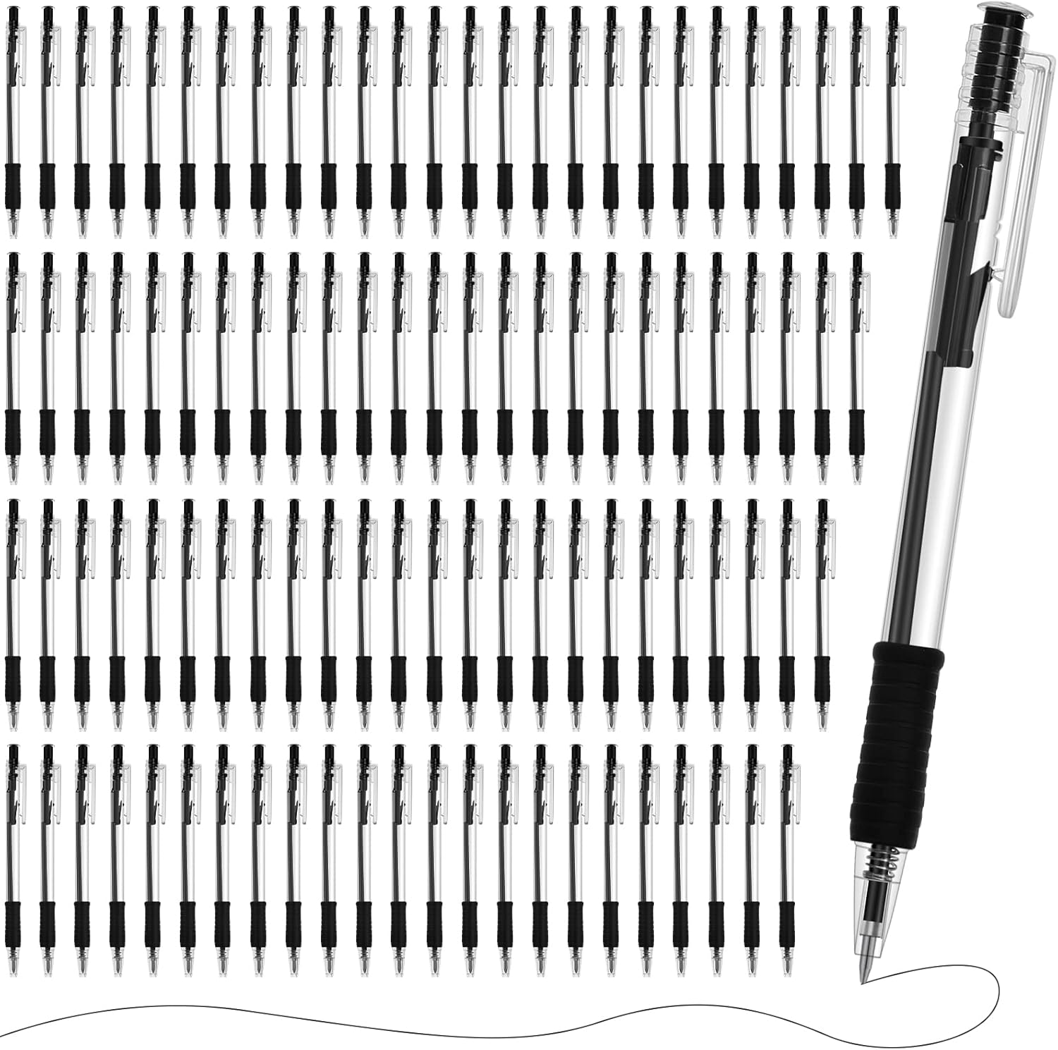 1000 Pcs Bulk Retractable Ballpoint Pens Retractable Black