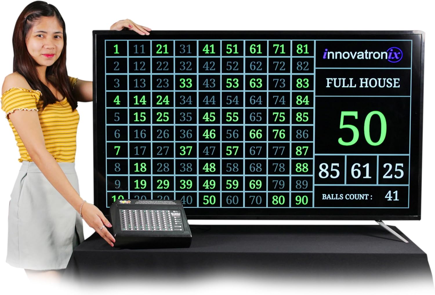 Innovatronix 90 Balls UK Version Bingo Flashboard
