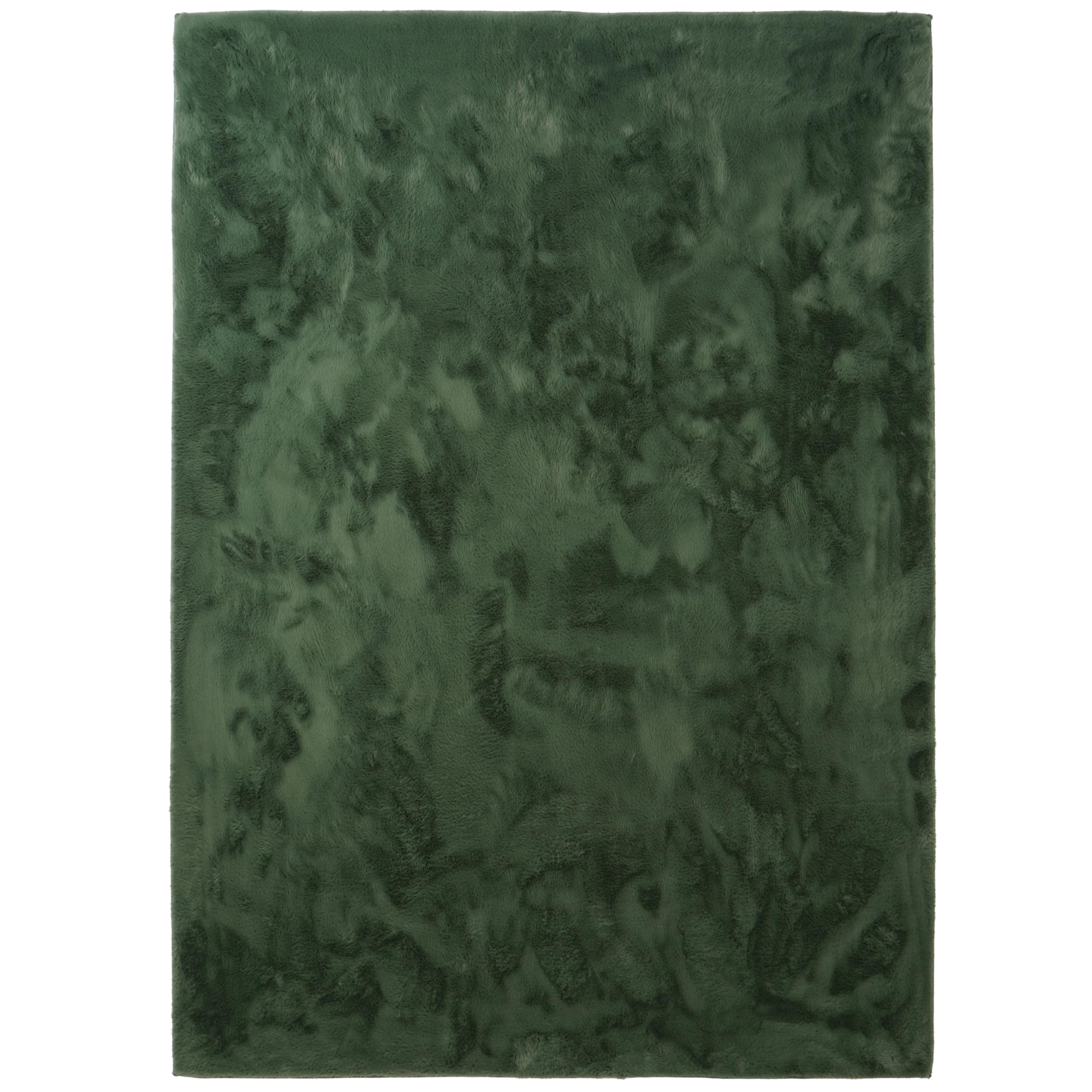 Cozy Fellteppich 200x290 grün Teppich Supersoft 28 mm Höhe Soft weich Hasenfell Imitat Oliv olivgrün Wohnzimmerteppich Kinderzimmerteppich Küchenteppich Flurteppich