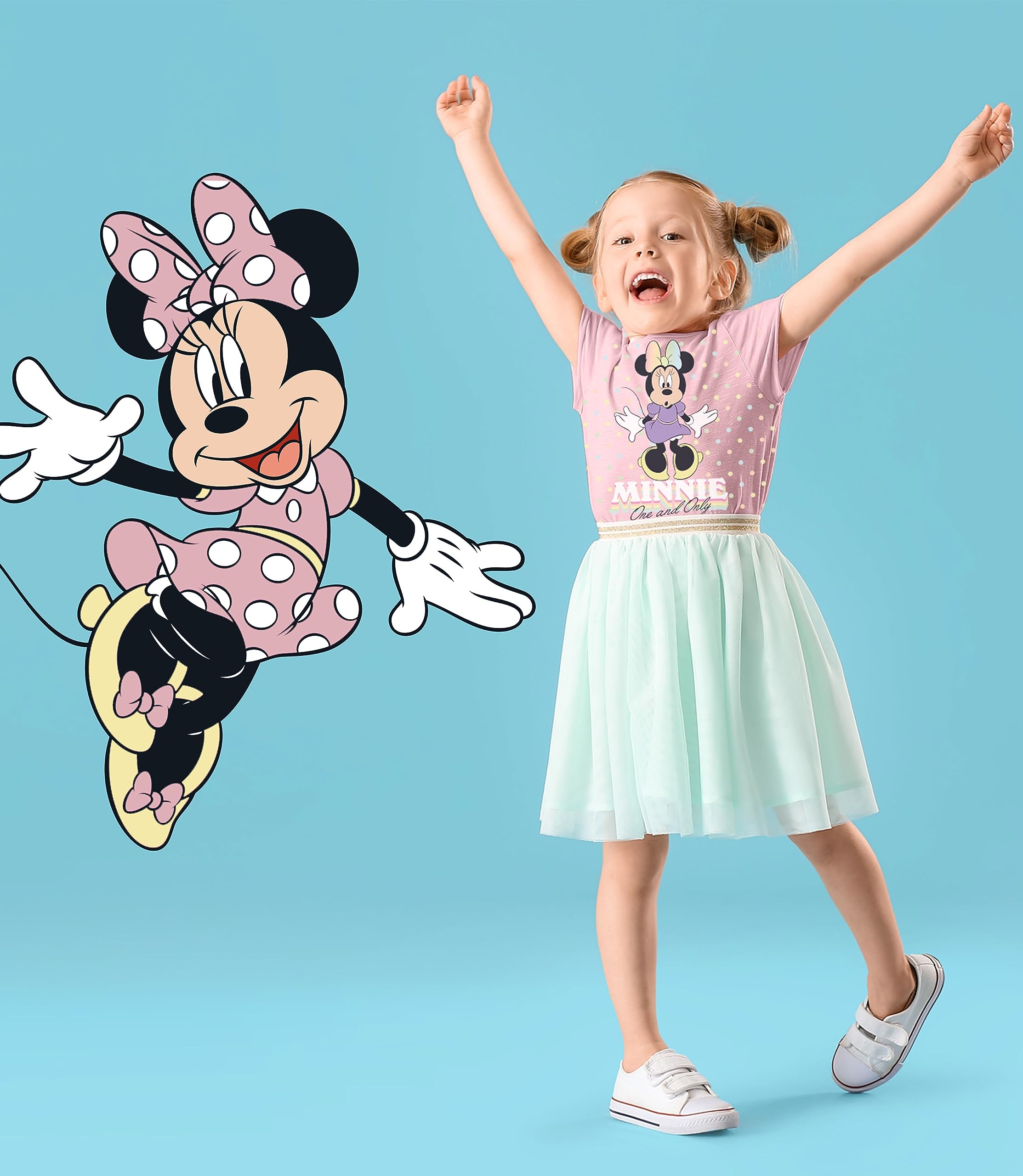 Disney Minnie Mouse T-Shirt (Sets) Daisy Duck Graphic Outfit Tee Säugling Little Baby Kleinkinder Geburtstag für Mädchen Kleidung