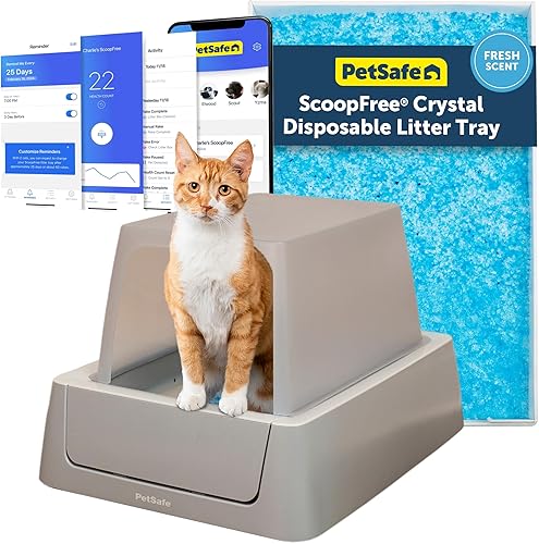 PetSafe ScoopFree Crystal Smart Self-Cleaning — main product photo from Amazon listing (ASIN B087C7K4CP)
