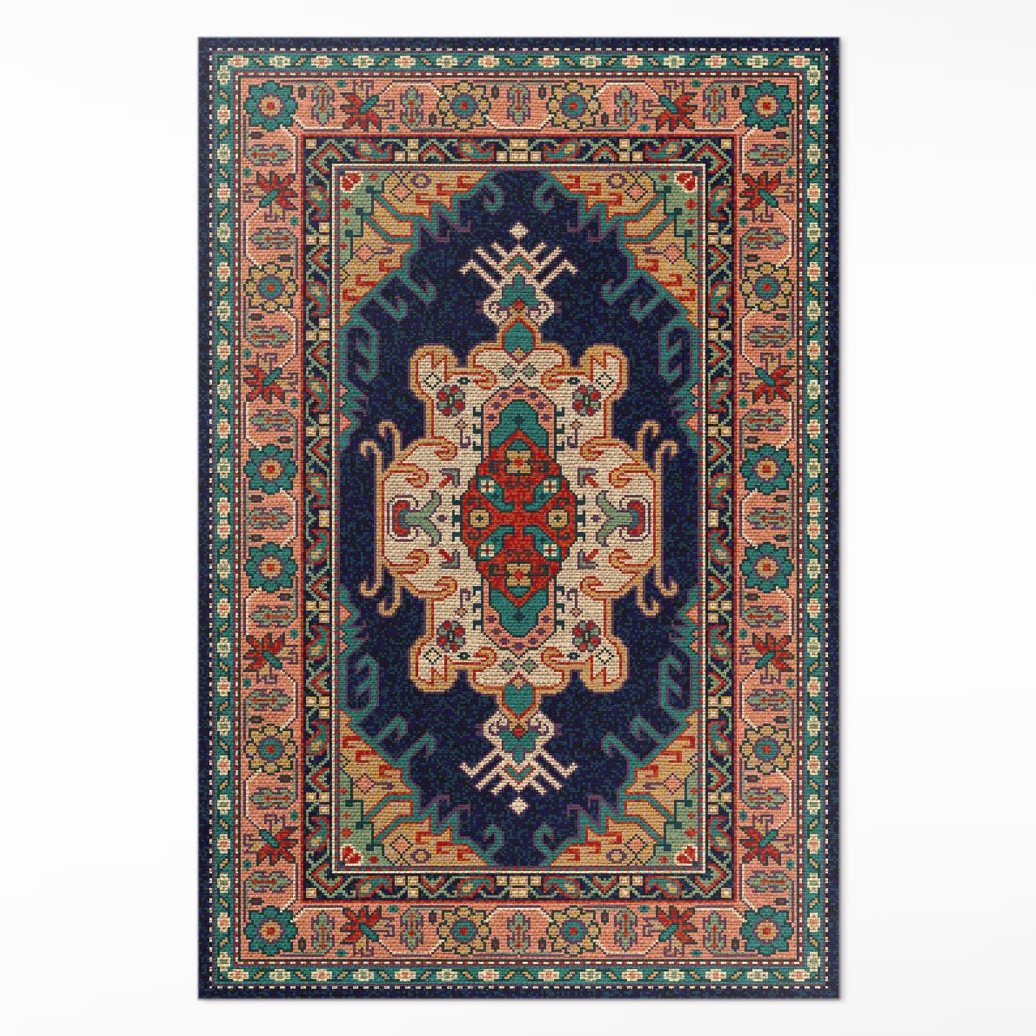Tapis en vinyle entretien facile 140x210 cm pour protéger votre sol