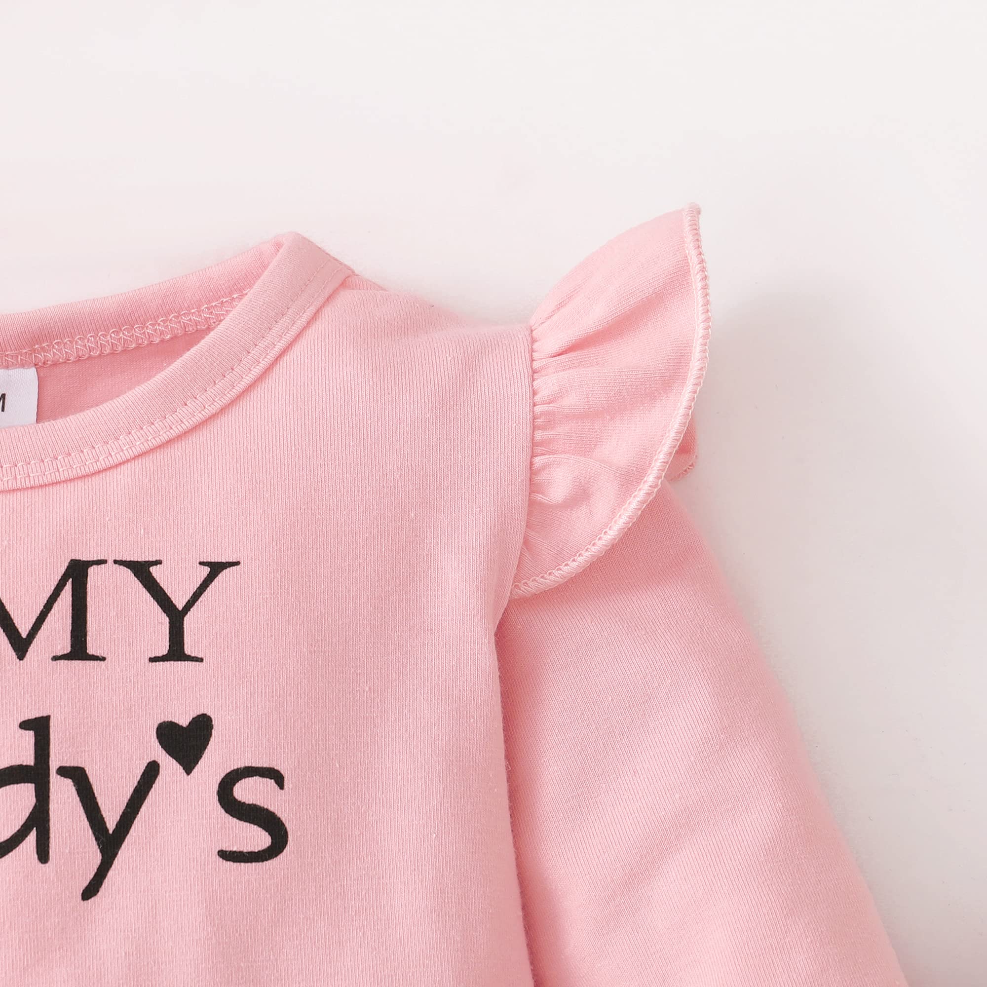Ropa para bebé recién nacida, mameluco con volantes, pantalones de algodón floral, conjunto de ropa para niñas, color rosa, invierno, 0-3 meses