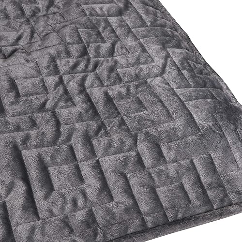 Miniatura 6 de Nova Microdermabrasion Manta con peso (48 x 72 pulgadas, 15 libras para 130-170 libras individual, gris) Manta pesada para adultos y niños  Algodón