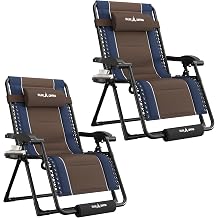 UDPATIO Oversized Zero Gravity Chair Outdoor Patio Folding Recliner