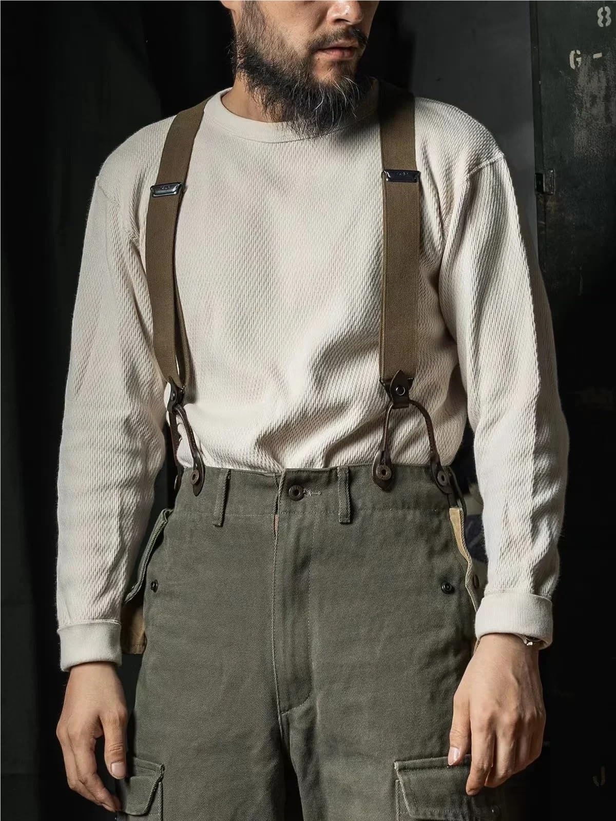 Tirantes elásticos en forma de X for pantalones cargo y jeans Adecuado para negocios y bodas