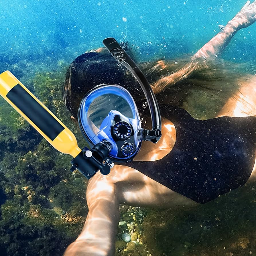 Amazon.co.jp: Aniwini エアタンク付きシュノーケルマスク、フル