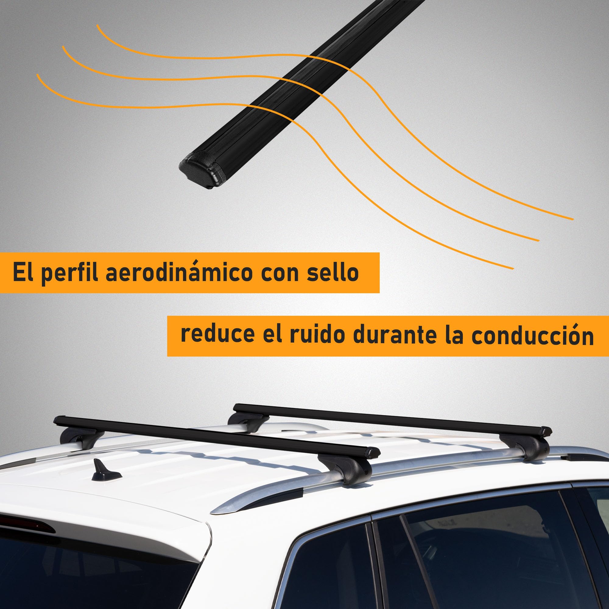 CHROMEMASTER Portaequipajes de Techo, Barras de Techo; Compatible con VW Caddy 2020+; para el Transporte de Cofres de Techo, Portabicicletas, Escaleras | Construcción Duradera de Aluminio