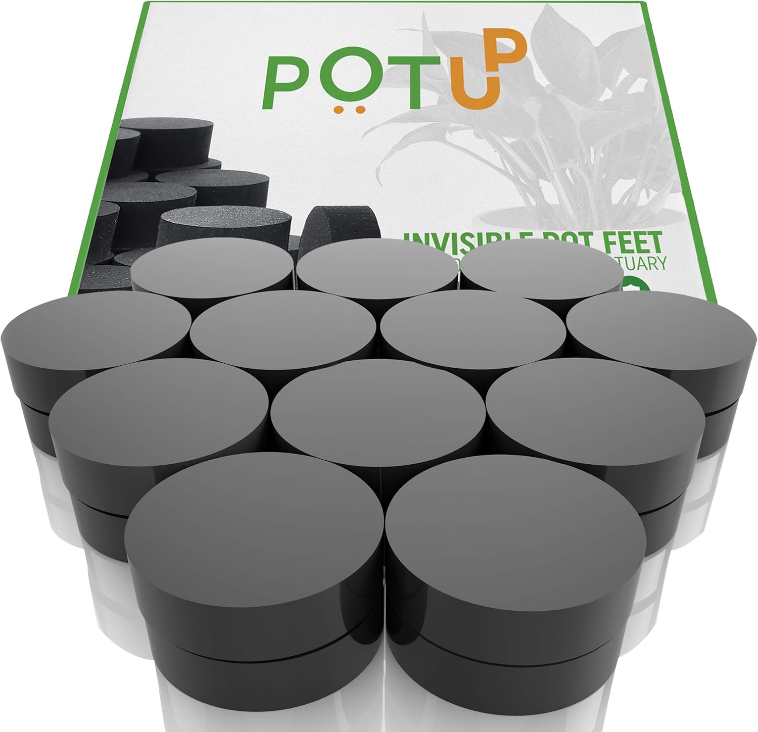 PotUp Invisible Large Feet For pots, Containers Statuary, Sturdy Non
