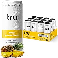 Vista 1 de Tru Defend Immunity Support - Bebidas vitamínicas (paquete de 12 unidades), agua con gas de cúrcuma y jengibre, bebida de vitamina C con equinácea