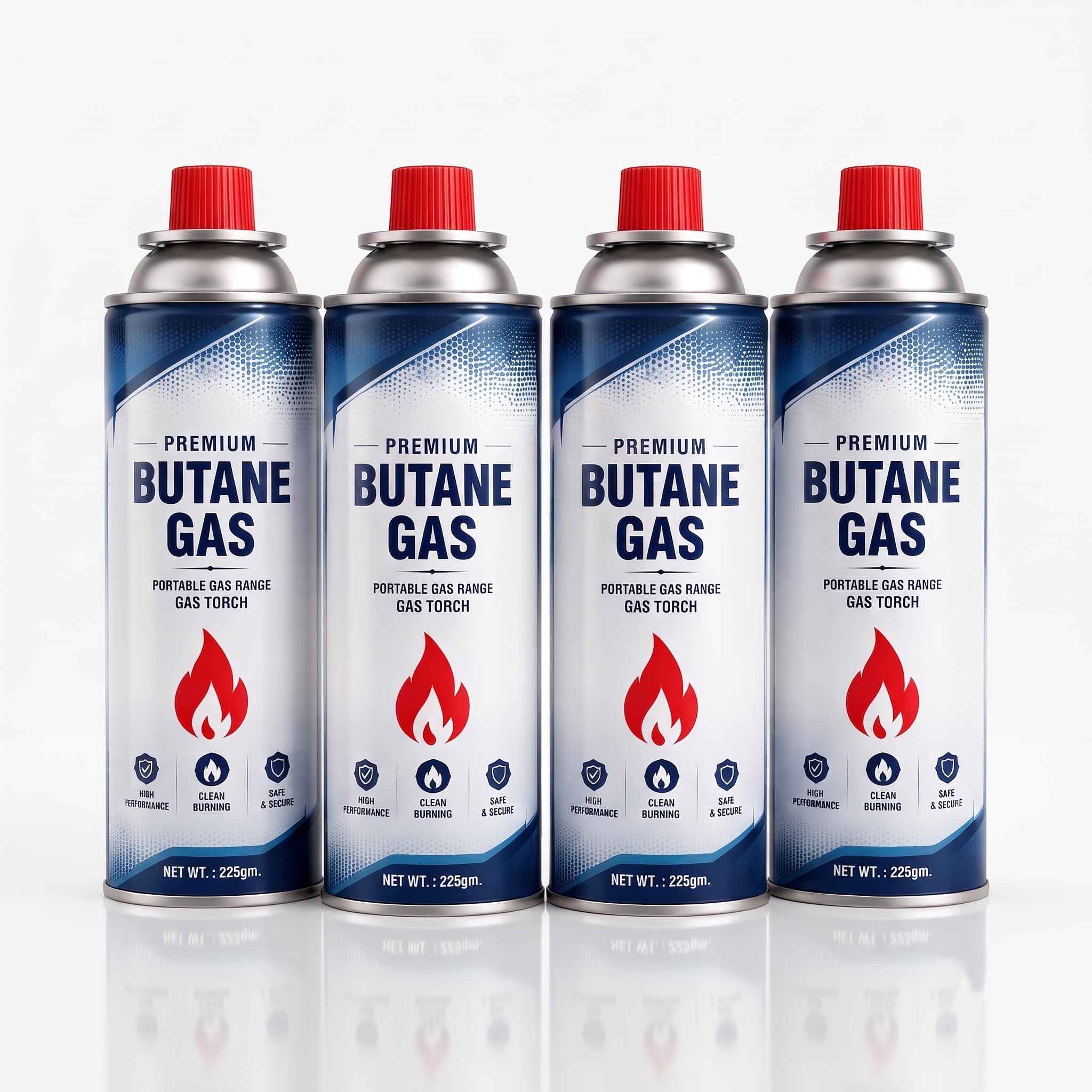 Butane Gas 4 X 225g | Camping Gas Cylinder | Butane Gas Canister Ideal for Refilling Lighters, Small Stoves, Flame Torches and Welding Equipment | Portable High-Pressure Butane Can | For Gas Range & Torch-picture-24