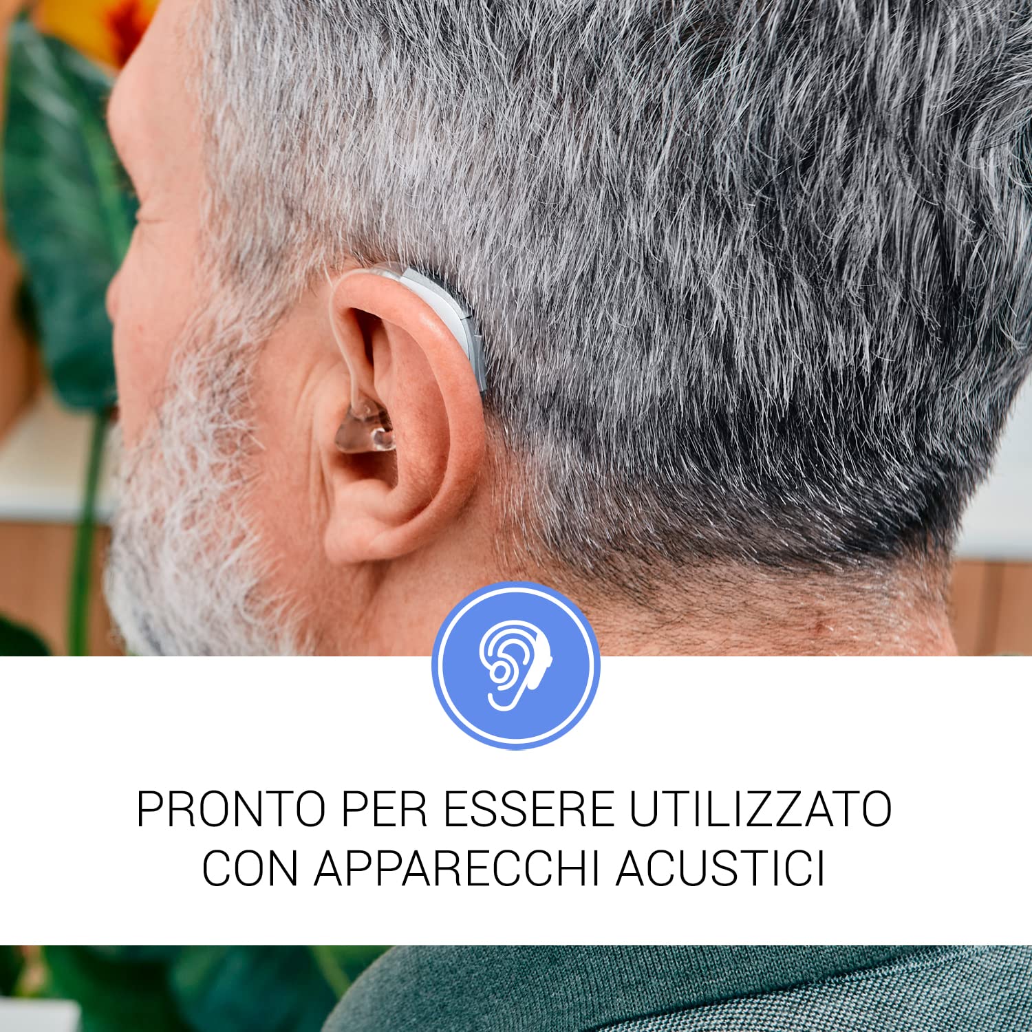 SPC Comfort Volume 2 - Telefono fisso per anziani con tasti grandi, amplificatore volume per auricolari, compatibile con apparecchi acustici, 3 memorie dirette, ID chiamante e segnale luminoso