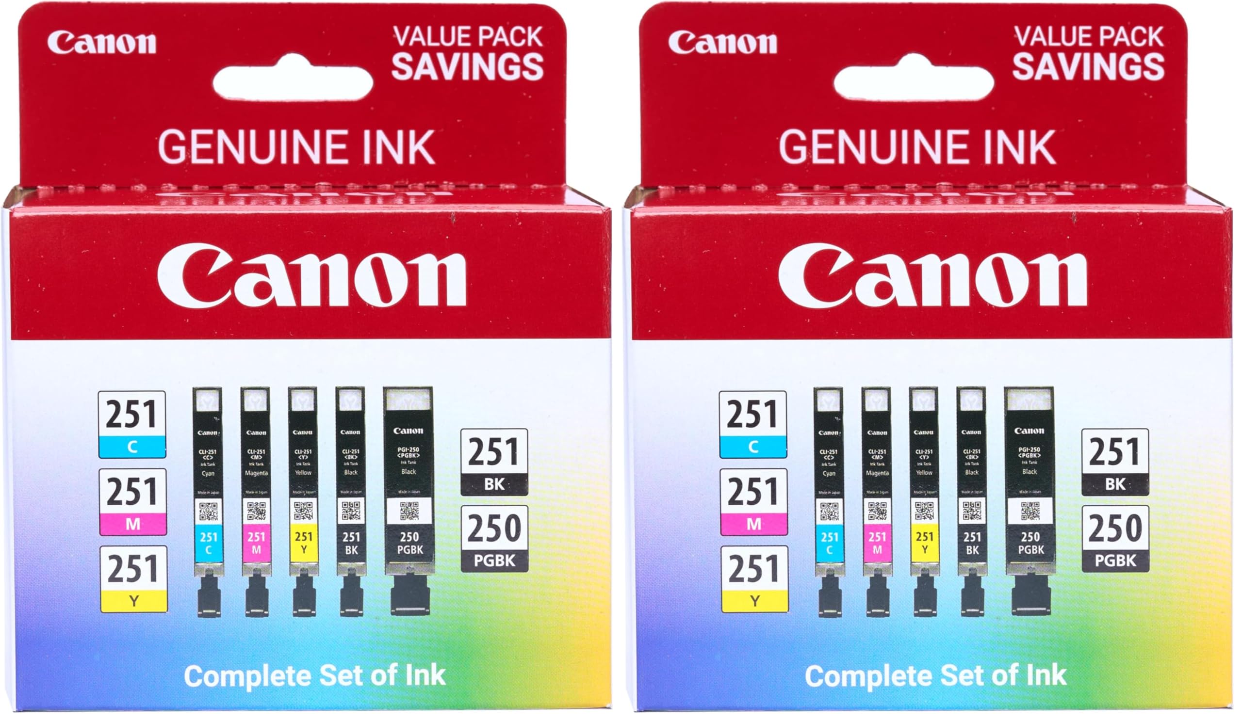 Amazon.com: Canon PGI-250/ CLI-251 5 Color Amazon Pack,(Pack of 2