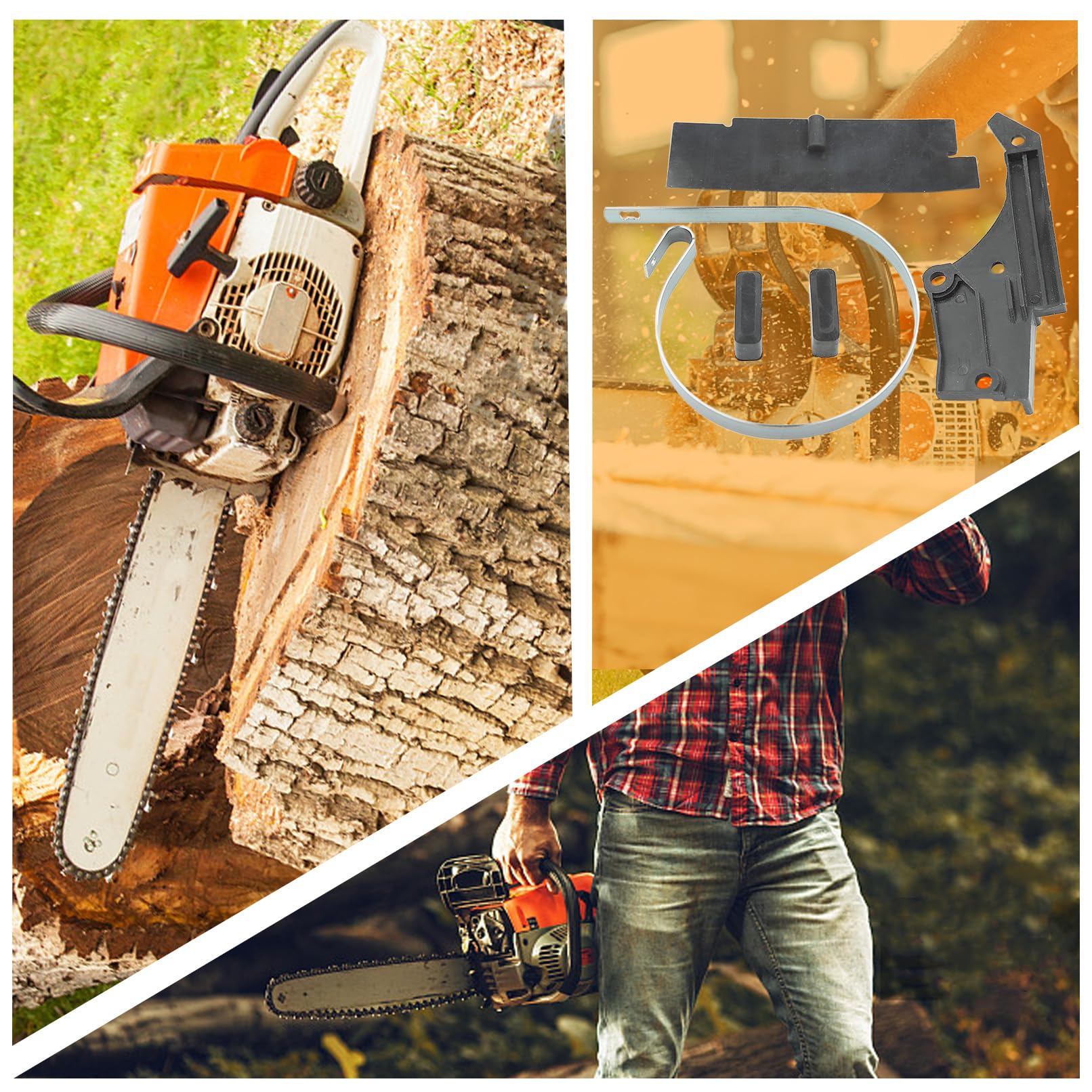 Cinturino Freno Adatto Per Motosega Cinese 4500 5200 Tarus, Silverline - Foto 11