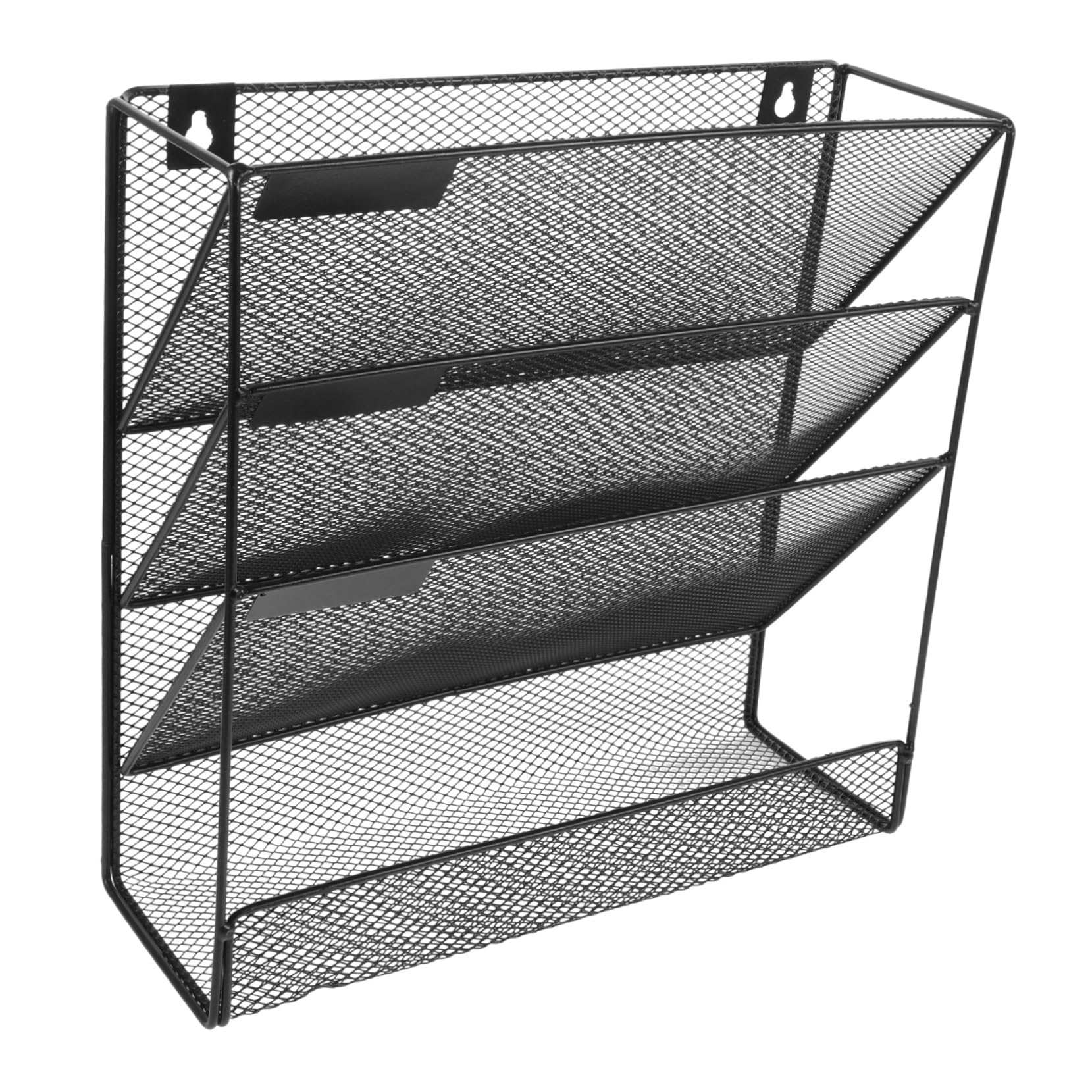 Nero Porta Documenti Organizer File A4 in Ferro, da Parete