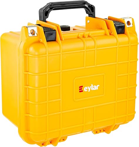Miniatura 8 de Eylar Pequeño equipo de 10.62 pulgadas de profundidad, funda rígida para cámara impermeable con espuma TSA estándares (bronceado)