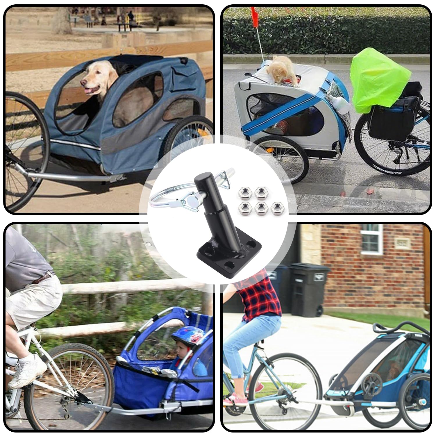 Attelage de Remorque de Vélo Universel Connecteur pour Remorques