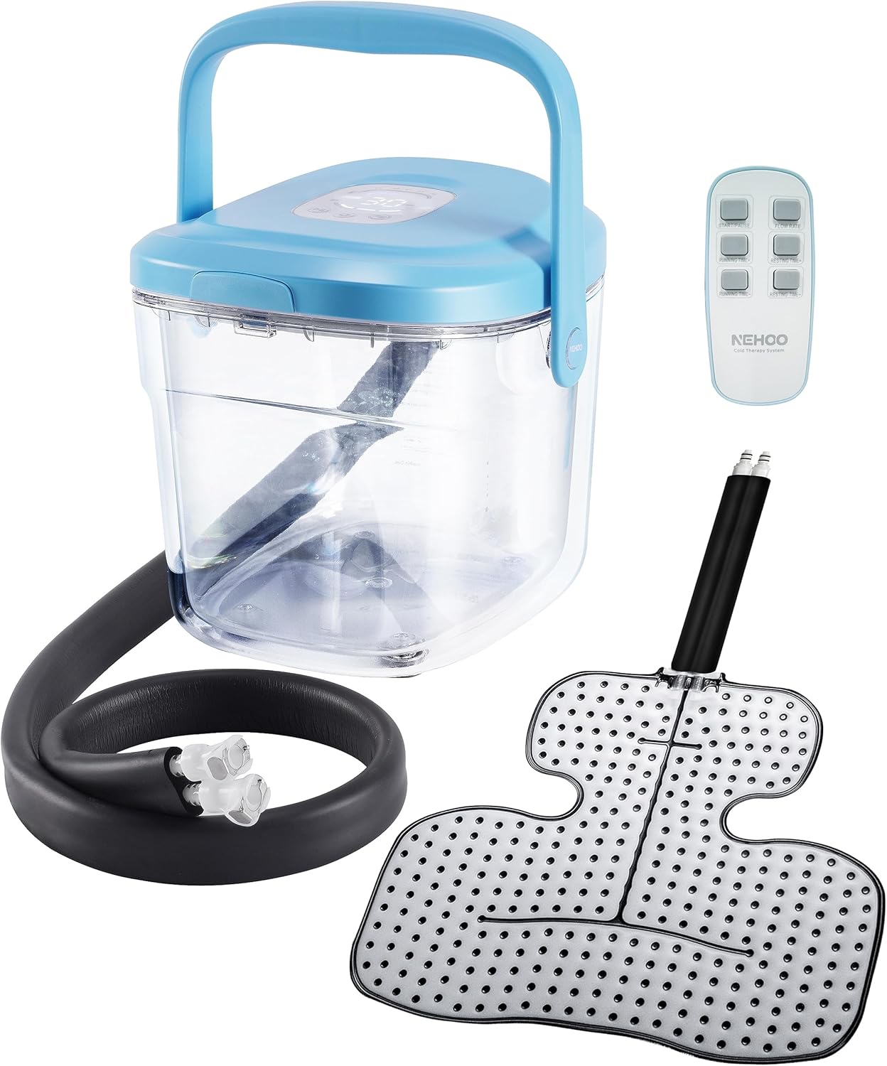 NEHOO Cold Therapy System, Transparent Bucket, Programable Ice Therapy Machine After